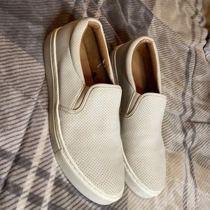 Tan colored Slip ons